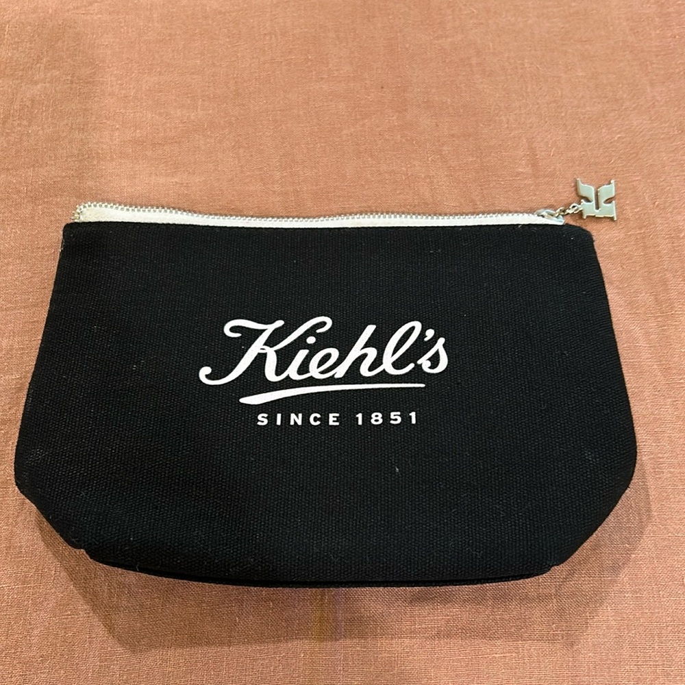 Black Kiehl's Cosmetic Bag